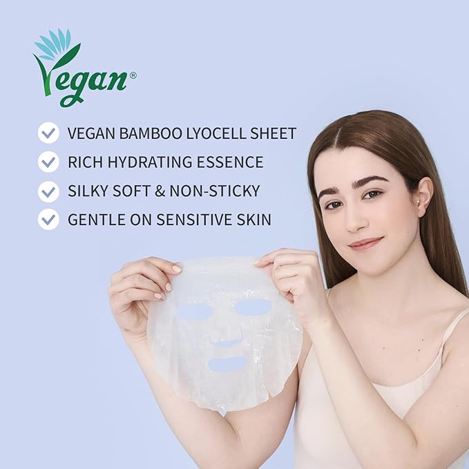 #OOTD Face Mask Korean Skincare for Dry Sensitive Skin | Hydrating, Revitalizing, Calming, Collagen, Ceramide, Cica, Vitamin C Serum Sheet Masks (12EA)-GravixFit