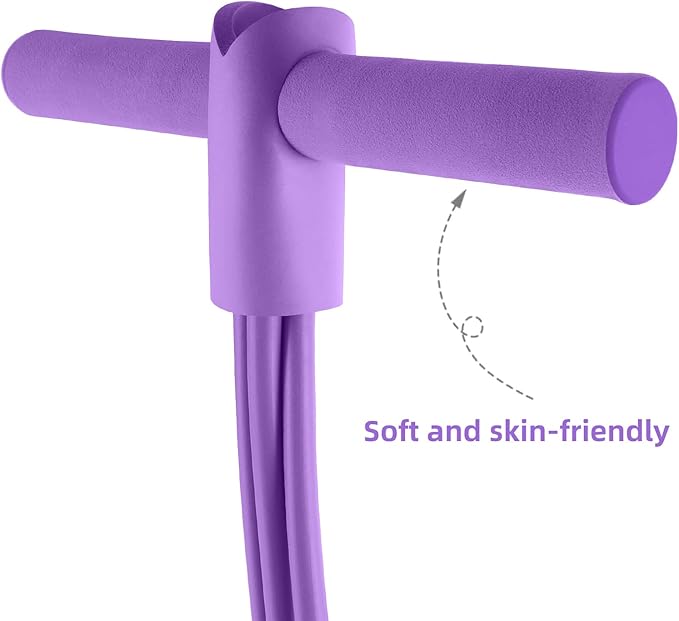 Multi-Function Tension Rope – 4 Tube Resistance Bands with Handles – Sit Up Exercise Equipment Home Gym Tummy Trainer for Men Women-GravixFit