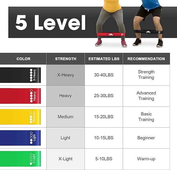 Resistance Bands Set, Workout Bands with Handles, Door Anchor, Ankle Straps and Carry Bag, Exercise Bands for Shape Body and Home Workouts-GravixFit