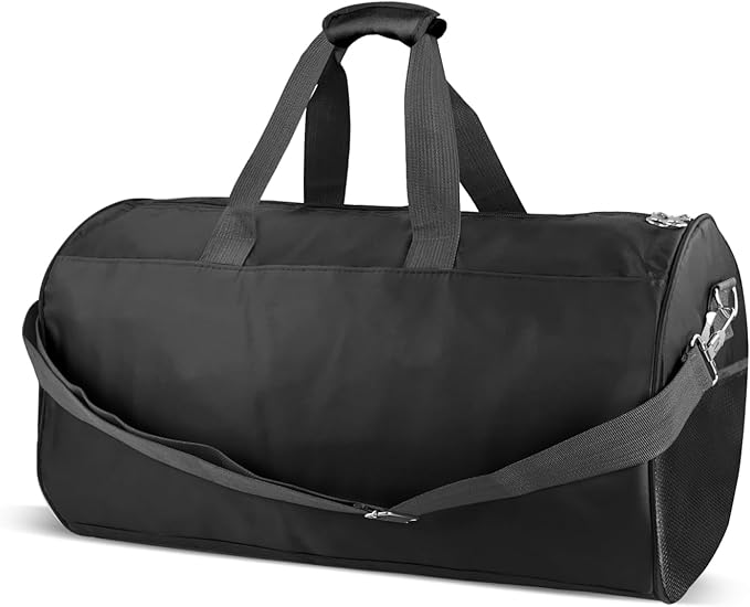 C&F BOGMOST Small Gym Bag for Travel & Duffel - 17 Inch Lightweight Carry On Bag for Men & Women, Mini Duffel Bag,Perfect for Sports, Weekend Trips, and Overnight Stays, Black-GravixFit