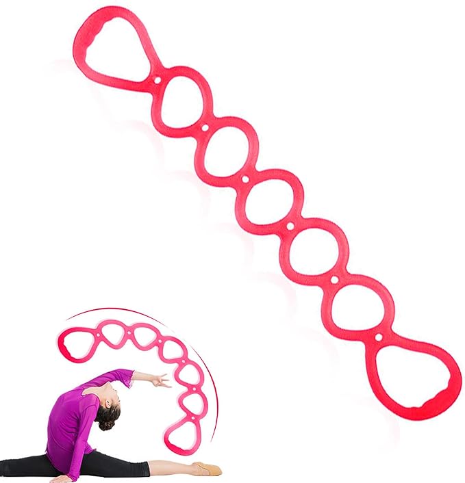 7 Ring Stretch Resistance Exercise Band, BetterJonny Workout Bands Yoga Stretching，Foot, Leg and Arm Exerciser for Home or Fitness Center Workout Walking Exercise-GravixFit