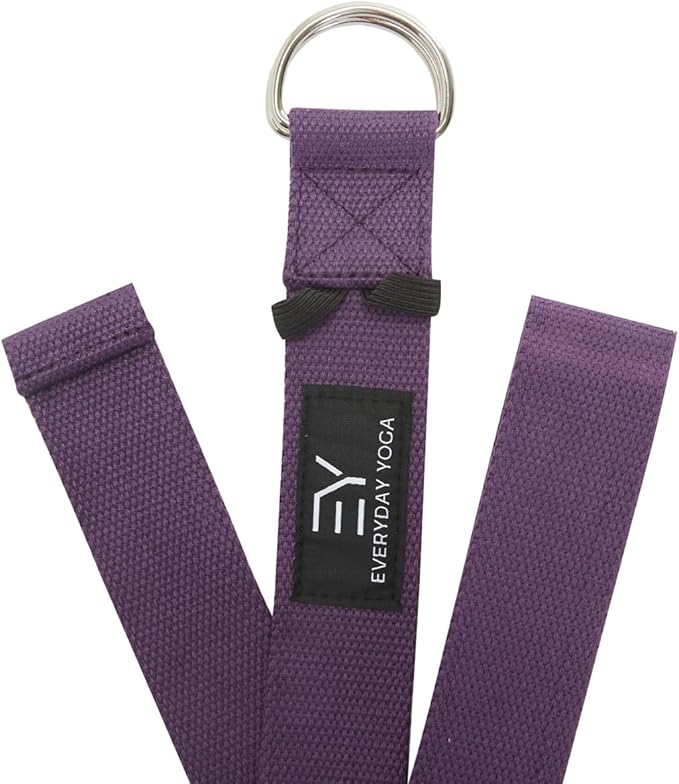 Everyday Yoga Super Strong Strap with Metal D-ring Buckle - Improve Flexibility, Stretching, and Physical Therapy Fitness.-GravixFit