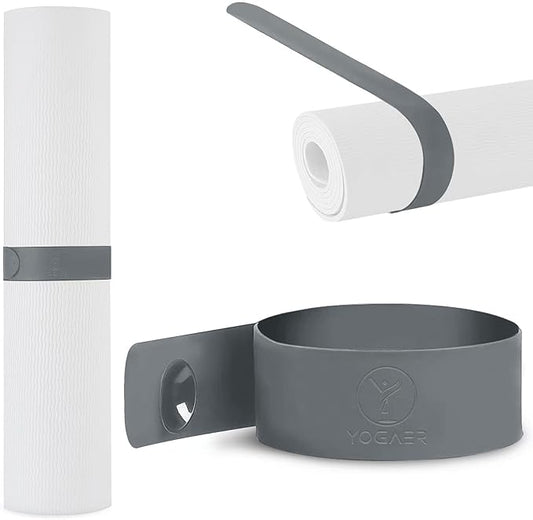 25" Yoga Mat Strap | Slap Band Holder for Carrying and Storage Mats | Rolled Scrunchie Yoga Essential Accessory-GravixFit