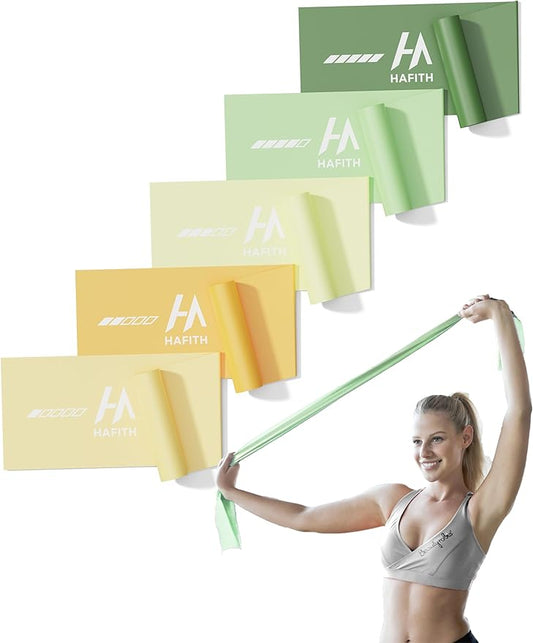 Fabric Resistance Bands for Women – 5 Level Exercise Bands Resistance Set, Resistance Bands for Working Out with Handles, Workout Bands Resistance for Women, Yoga, Pilates, Glutes, Legs,Vigor Yellow-GravixFit