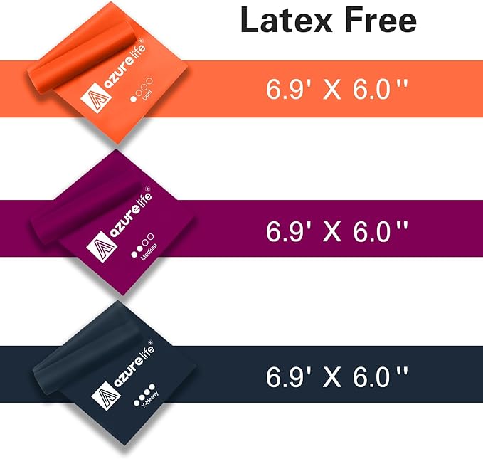 Resistance Bands,Professional Long Non-Latex Elastic Stretch Bands,Exercise Bands for Physical Therapy, Yoga, Pilates, Rehab, at-Home or The Gym Workouts, Strength Training-GravixFit