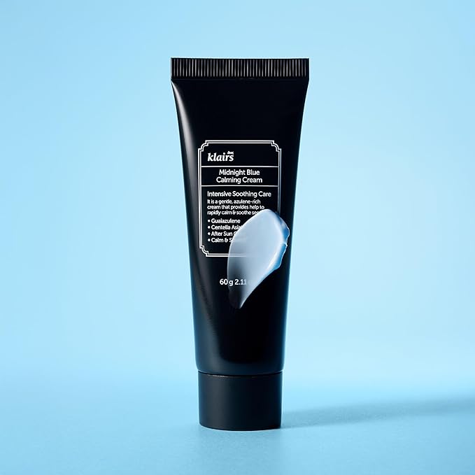 DearKlairs Midnight Blue Calming Cream – Soothing Face Moisturizer for Oily & Sensitive Skin, Redness Relief & Hydrating, Lightweight Texture, 2 Fl Oz-GravixFit