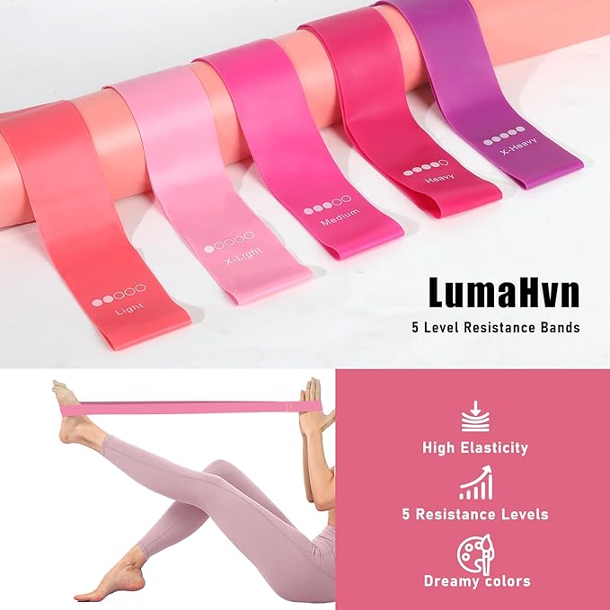 Pilates Kit for Home Workouts Women, Pilates Equipment with Pelvic Floor Exercise Devices, Figure 8 Resistance Band,Booty Bands, Large Yoga Ball for Pregnancy, Kegel Exercise, Physical Therapy-GravixFit