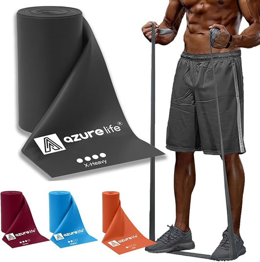 Professional 8 Yards Bulk Resistance Bands Rolls or 5,6,7 ft. Long Non-Latex Elastic Exercise Bands, Stretch Bands for PT, Yoga, Pilates, Rehab, at-Home or The Gym Workouts-GravixFit