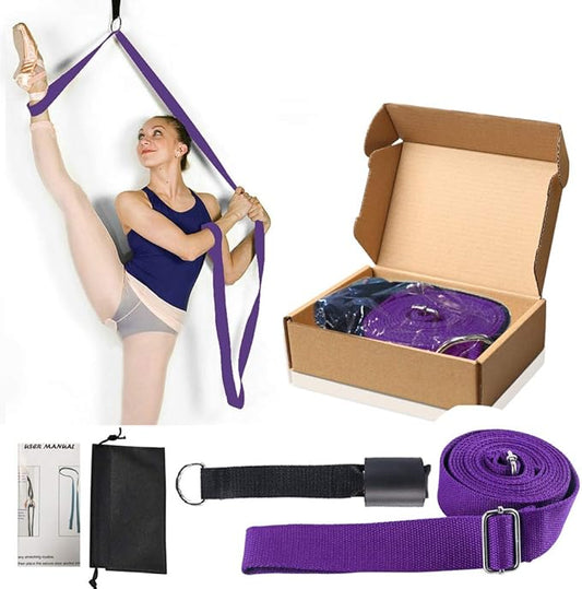 Leg Stretcher, Door Flexibility & Stretching Leg Strap - Great for Ballet Cheer Dance Gymnastics or Any Sport Leg Stretcher Door Flexibility Trainer Premium Stretching Equipment-GravixFit