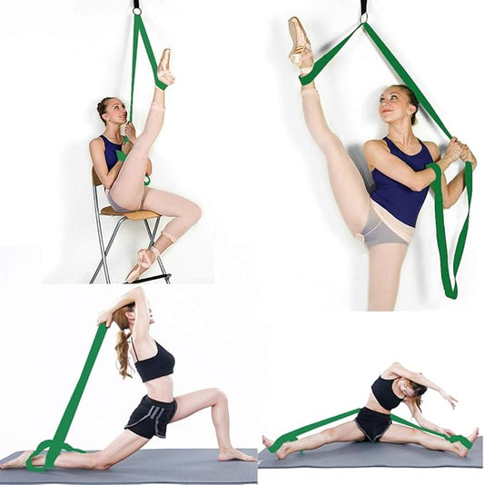 Door Flexibility & Stretching Leg Strap - Great for Ballet Cheer Dance Gymnastics or ANY Sport Leg Stretcher Door Flexibility Trainer Premium stretching equipment-GravixFit