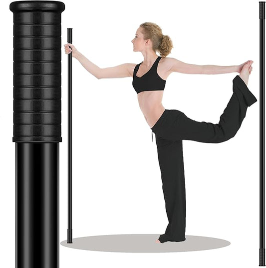 5ft Yoga Stick from Natural Bamboo with Non-Slip Handle-Stretching Stick for Mobility, Flexibility,Exercise,Workout, Physical Therapy,Pilates,Balance Fitness-Access Online Video Guide Without Any Info-GravixFit