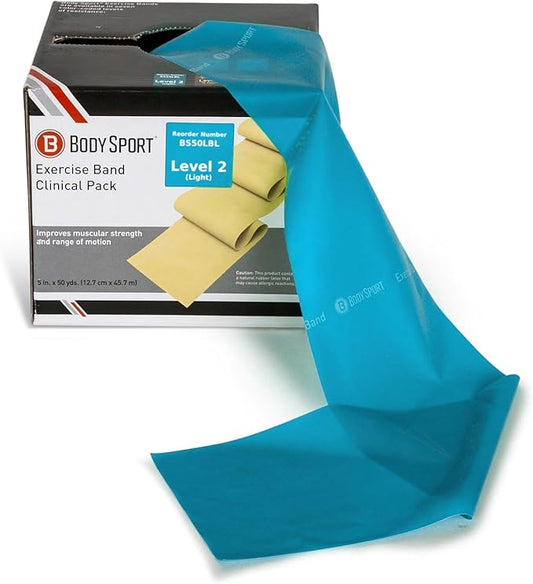 Body Sport Exercise Bands - Resistance Bands in 50 yard Rolls for Fitness, Stretching, or Physical Therapy-GravixFit