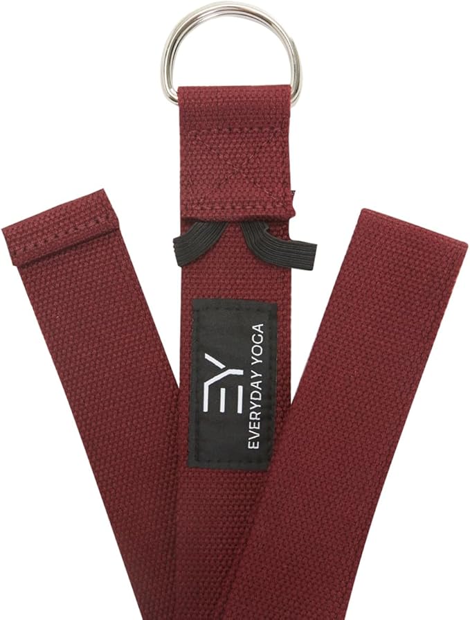 Everyday Yoga Super Strong Strap with Metal D-ring Buckle - Improve Flexibility, Stretching, and Physical Therapy Fitness.-GravixFit