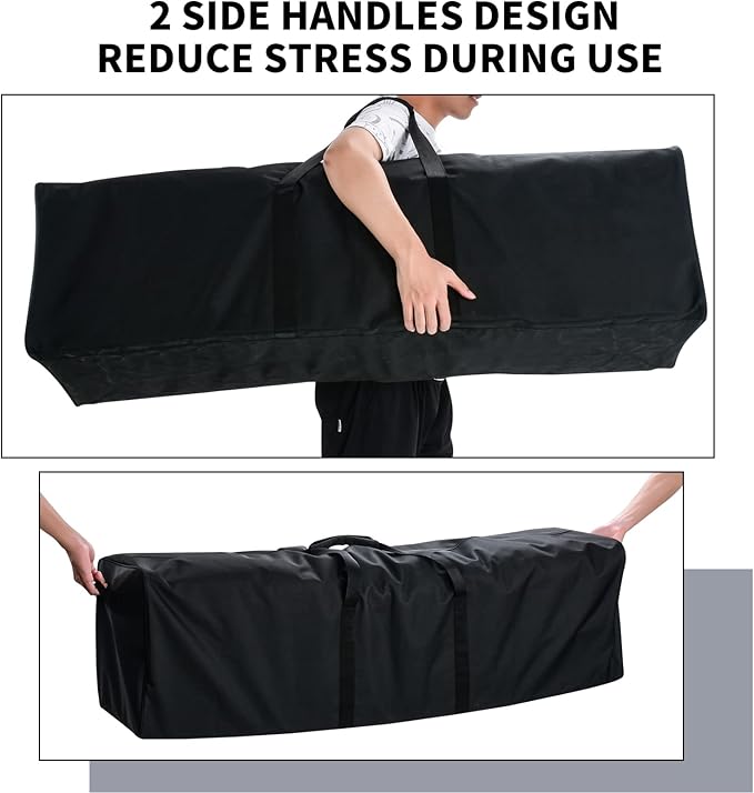 52 Inch Large Duffle Bag for Travel Camping Sport Equipment Storage Bag with 2-way Lockable Zippers (Black)-GravixFit