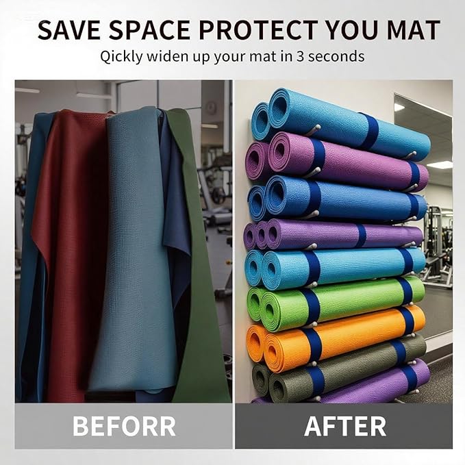 25" Yoga Mat Strap | Slap Band Holder for Carrying and Storage Mats | Rolled Scrunchie Yoga Essential Accessory-GravixFit