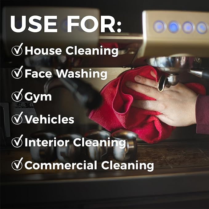 The Rag Company - All-Purpose Microfiber Terry Cleaning Towels - Commercial Grade, Highly Absorbent, Lint-Free, Streak-Free, Kitchens, Bathrooms, Offices, 300gsm, 16in x 16in, Grey (12-Pack)-GravixFit