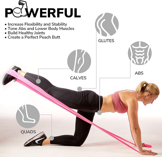 7Ft Long Resistance Bands for Stretching - Resistance Bands Set with Door Anchor - Exercise Bands Including Carry Pouch, E-Book & App - Latex-Free Workout Bands-GravixFit