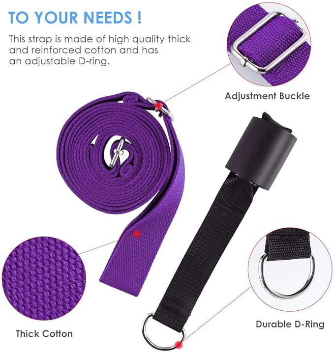Leg Stretcher, Door Flexibility & Stretching Leg Strap - Great for Ballet Cheer Dance Gymnastics or Any Sport Leg Stretcher Door Flexibility Trainer Premium Stretching Equipment-GravixFit