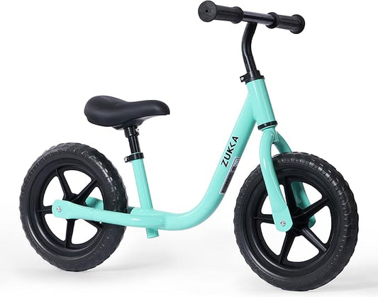 12 inch Toddler Balance Bike Adjustable Handlebar & Seat Anti-Slip Grip Suitable for 2-5 Years Old with Footrest Lightweight for Tolddlers Boys Girls Multiple Colors to Choose-GravixFit