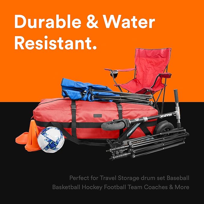 Fitdom 106L 45" Heavy Duty Extra Large Duffle with Upgrade Zipper, Durable & Water Resistant. Perfect as Camping Travel Storage Tent Storage Sports Equipment Bag For Coaches & More-GravixFit