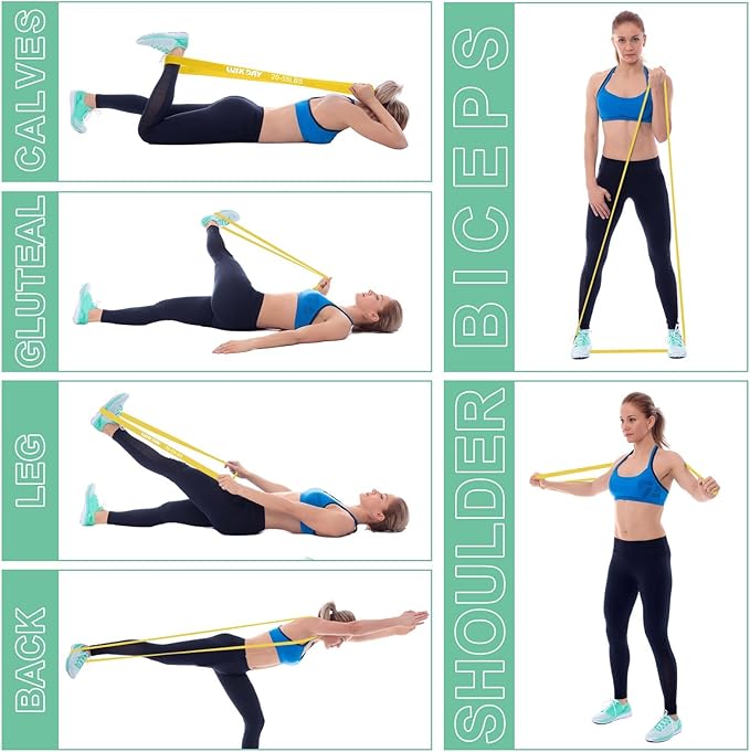 Resistance Bands for Working Out, Exercise Bands, Workout Bands, Pull Up Assistance Bands for Body Stretching Training Physical Therapy Muscle Training for Men & Women-GravixFit