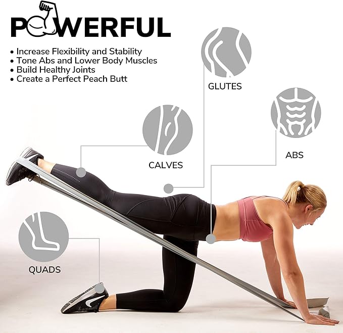 7Ft Long Resistance Bands for Stretching - Resistance Bands Set with Door Anchor - Exercise Bands Including Carry Pouch, E-Book & App - Latex-Free Workout Bands-GravixFit