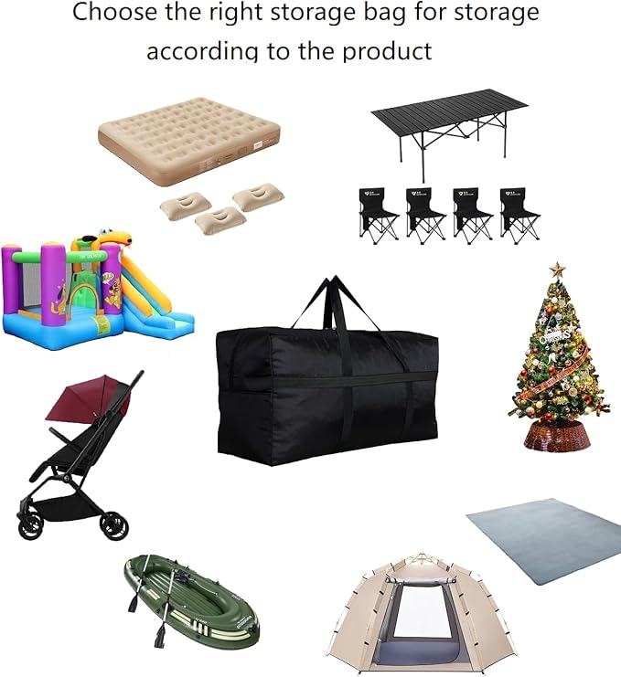 Extra Large Storage Duffle Bag with Zippers and Handles, Big Foldable Duffle Bag for Travel-GravixFit