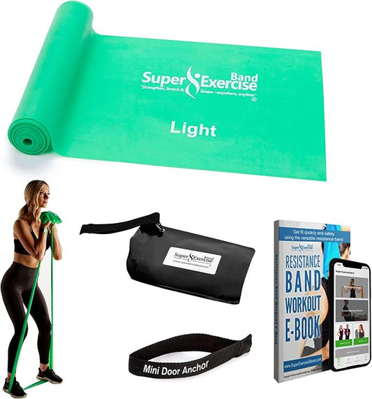 7Ft Long Resistance Bands for Stretching - Resistance Bands Set with Door Anchor - Exercise Bands Including Carry Pouch, E-Book & App - Latex-Free Workout Bands-GravixFit