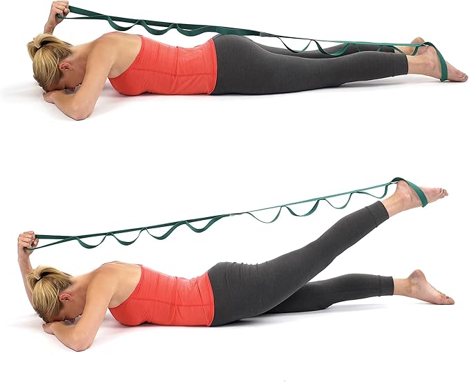 OPTP The Original Stretch Out Strap with Exercise Book, for Flexibility and Mobility Exercises. Stretch Out Straps for Physical Therapy, Yoga Stretching Strap and Knee Therapy Strap. Made in the USA-GravixFit