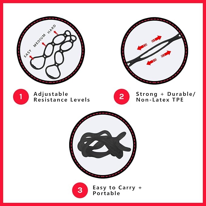 Walk at Home Workout Bands 7 Ring Adjustable Resistance Bands for Working Out Home Workout Walking Exercise Workout Bands Fitness Program Exercise Bands Stretch Bands for Recovery-GravixFit