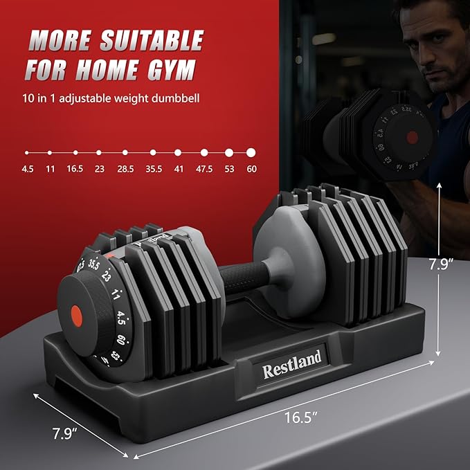 Adjustable Dumbbell Set of 2 Anti-Slip Handle 5 Different Free Weights Per Dumbbell for Men Women Home Workout Gym-GravixFit