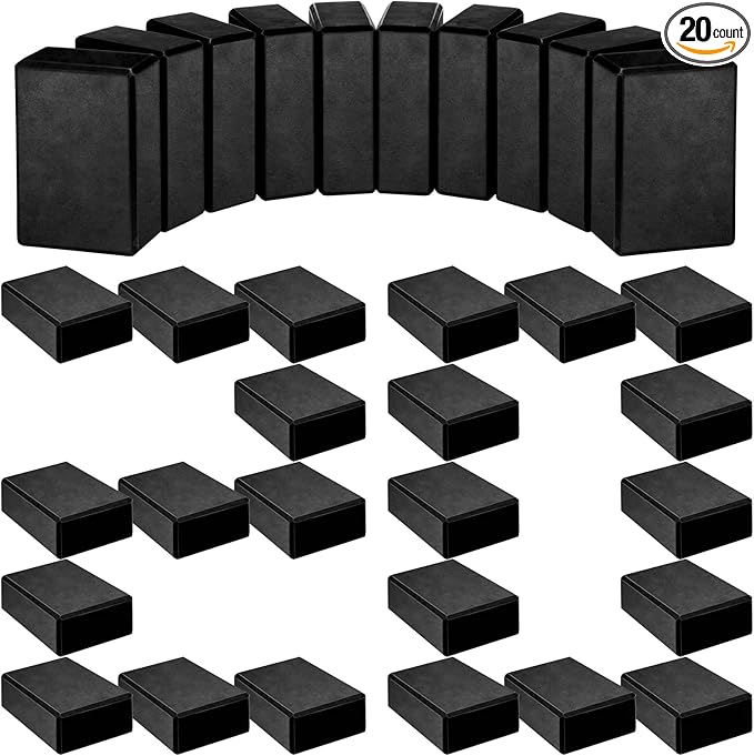 Yilloog 20 Pcs Foam EVA Yoga Blocks - High Density Non Slip Supportive Foam Blocks - Lightweight Black Yoga Bricks - Props for Women, Men, Beginners, Pilates, Meditation-GravixFit