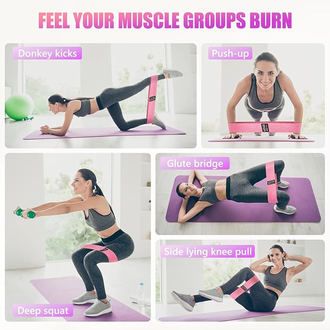 Resistance Bands for Working Out, Exercise Workout Bands for Women & Men, 3 Levels Elastic Stretch Bands for Exercise with Carry Bag for Physical Therapy, Home Fitness, Strength Training, Yoga-GravixFit