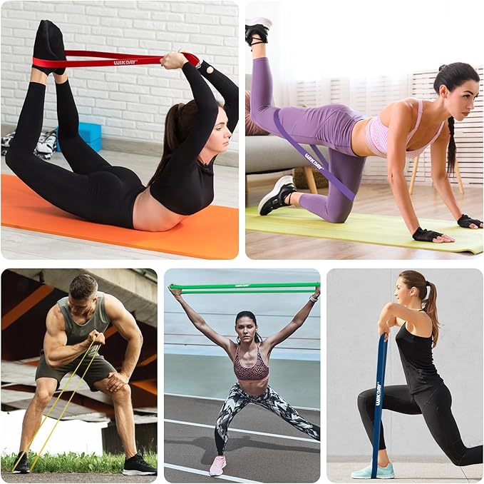 Resistance Bands for Working Out, Exercise Bands, Workout Bands, Pull Up Assistance Bands for Body Stretching Training Physical Therapy Muscle Training for Men & Women-GravixFit