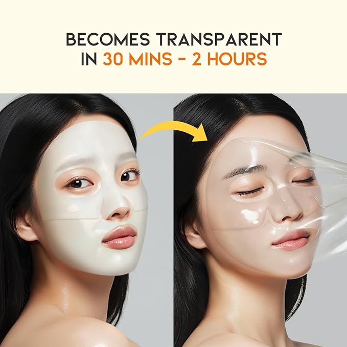 #OOTD Vitamin C Collagen Glutathione Hydrating & Firming Hydrogel Sheet Mask - Radiant Glow Gel Mask and Dull Skin (5pcs)-GravixFit