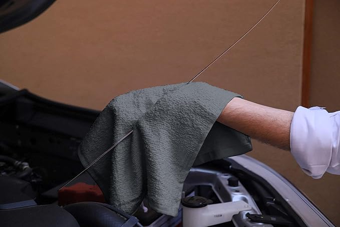 Avalon Towels Terry Bar Mop Towels (Value Pack of 60) Size 14"x17" – Absorbent and Durable, Multipurpose Cleaning Rags, Cotton Cleaning Cloths, Terry Cloth Rags, Reusable Shop Rag (Grey)-GravixFit