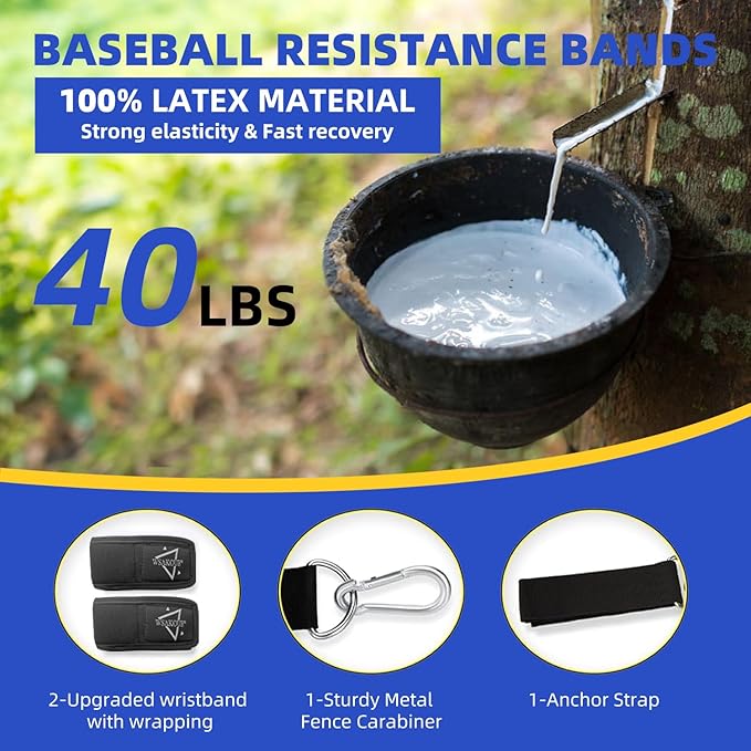 Baseball Resistance Bands - Arm Strengthening Trainer for Pitchers & Players, Softball Pitching Equipment & Sports Accessories-GravixFit