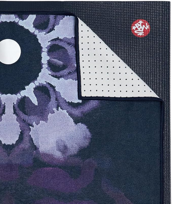 Manduka Yogitoes Yoga Towel – Rubber Grip Dots Non-Slip Bottom, Quick Dry Fitness Towel for Hot Yoga, Pilates, Exercise-GravixFit