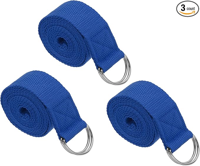 PATIKIL Yoga Strap for Stretching Cotton Yoga Belt with Adjustable Metal D-Ring Buckle Stretch Band for Fitness Pilates-GravixFit