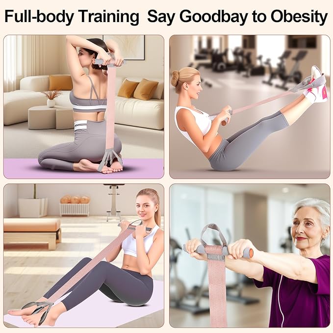 120LB Fabric Resistance Band with Handles,Non-Slip Pedal Puller Resistance Band for Strength Muscle Training-Thicken Fabric Fitness Resistance Bands for Full Body Toning,Physical Therapy-GravixFit