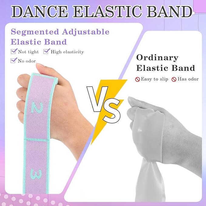 Stretch Strap for Kids Elastic Gymnastics Stretching Ballet Dance Band with 8 Loops Adjustable Exercise Training Resistance Strap for Children Stuff Pilates Latin Yoga Equipment-GravixFit