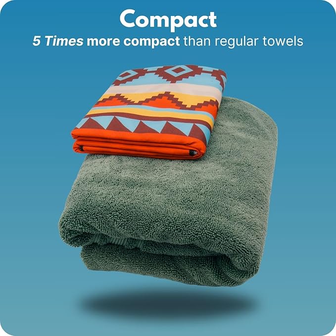 ECCOSOPHY Microfiber Beach Towel - Sand Free Towels are Quick Dry, Light Weight, Super Absorbent - Perfect Pool, Travel, Cruise, Camping Essentials - Oversized Extra Large for Adults 71x35 in-GravixFit