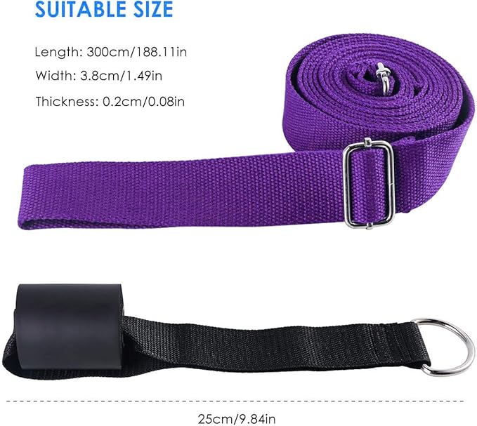 Leg Stretcher, Door Flexibility & Stretching Leg Strap - Great for Ballet Cheer Dance Gymnastics or Any Sport Leg Stretcher Door Flexibility Trainer Premium Stretching Equipment-GravixFit