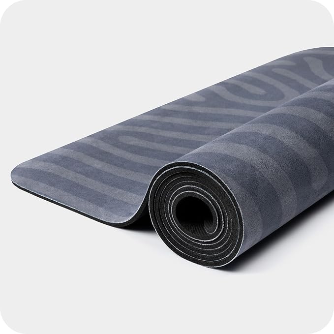4mm Cushioned Exercise Mat for Yoga & Pilates - Anti Slip, Polyurethane with Suede Top & Carrying Strap-GravixFit