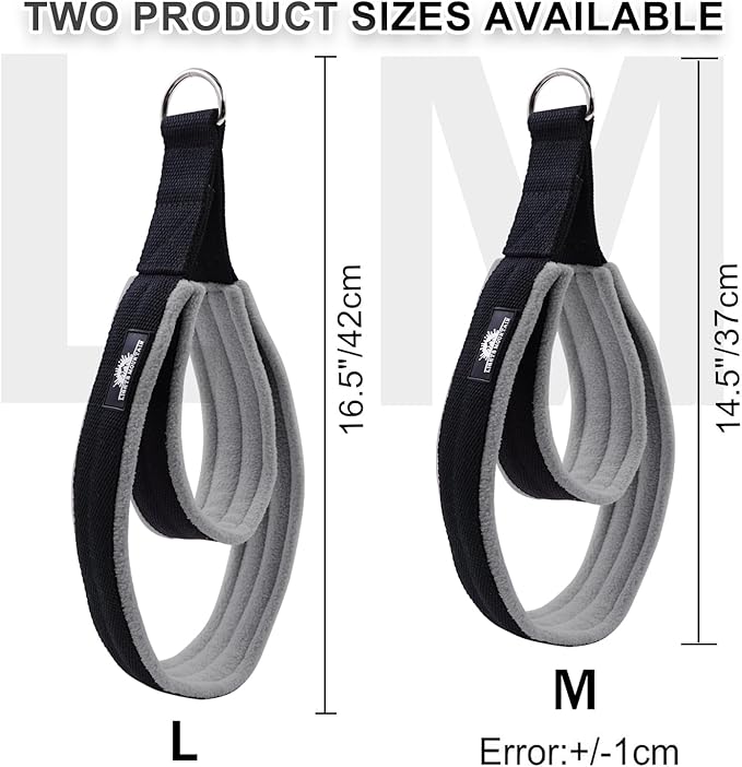 1 Pair Enhanced Pilates Double Loop Straps for Reformer, Thickened D-Ring Handle Straps, Yoga Exercise Accessories in 2 Lengths and Multicolor for Home Gym Workout-GravixFit