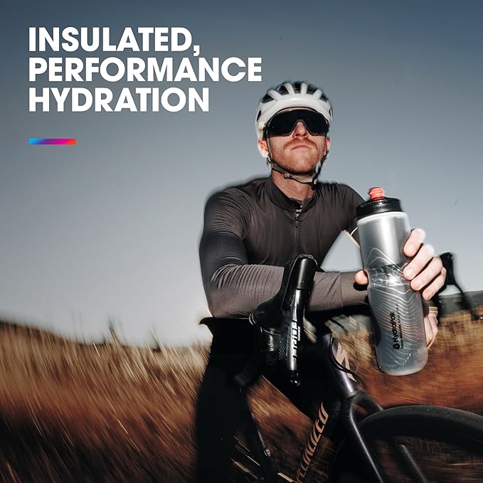 HydraPak Polar Surge Insulated Bike Water Bottle 2-Pack (20oz or 24oz) - High Flow, Fits Most Bike Cages, For Cycling & Sports-GravixFit