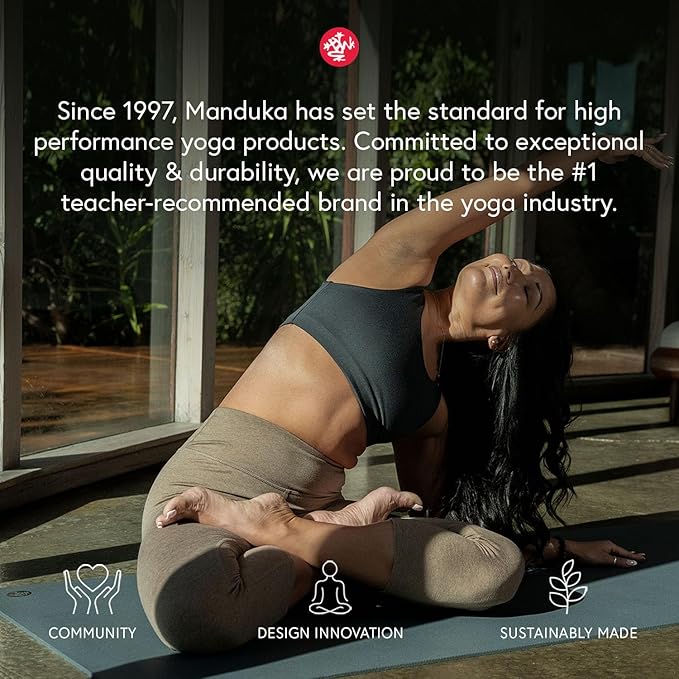 Manduka PROlite Yoga Mat 71" - 4.7mm | Lifetime Durability | Hygienic Construction | Teacher Approved | 71 x 24 inches-GravixFit