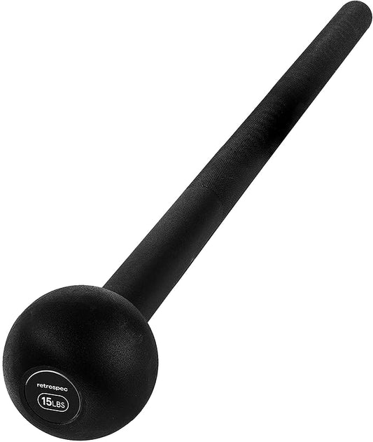 Retrospec Revolve Steel Macebell for Strength Training, Rehabilitation, Stretching, Conditioning and Rotational Training - 5, 7, 10, 15, 20, 30lb Options for Women & Men-GravixFit