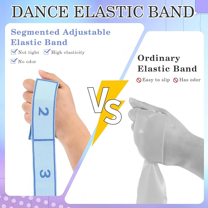 Stretch Strap for Kids Elastic Gymnastics Stretching Ballet Dance Band with 8 Loops Adjustable Exercise Training Resistance Strap for Children Stuff Pilates Latin Yoga Equipment-GravixFit