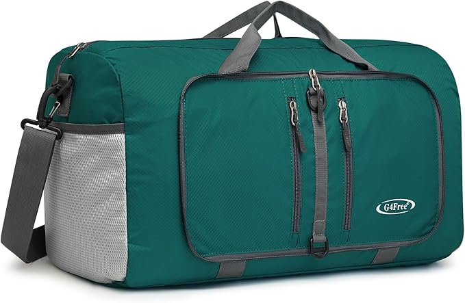 G4Free 40L/65L Foldable Duffel Bag, Water-Repellent Travel Backpack, Lightweight Carry Bag for Overnight Weekender Sports Men Women-GravixFit